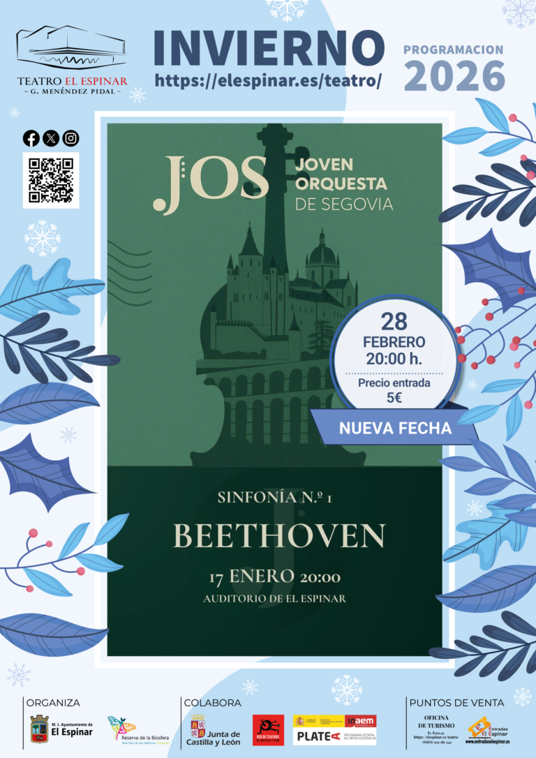 Cartel del concierto inaugural de la JOS en El Espinar.